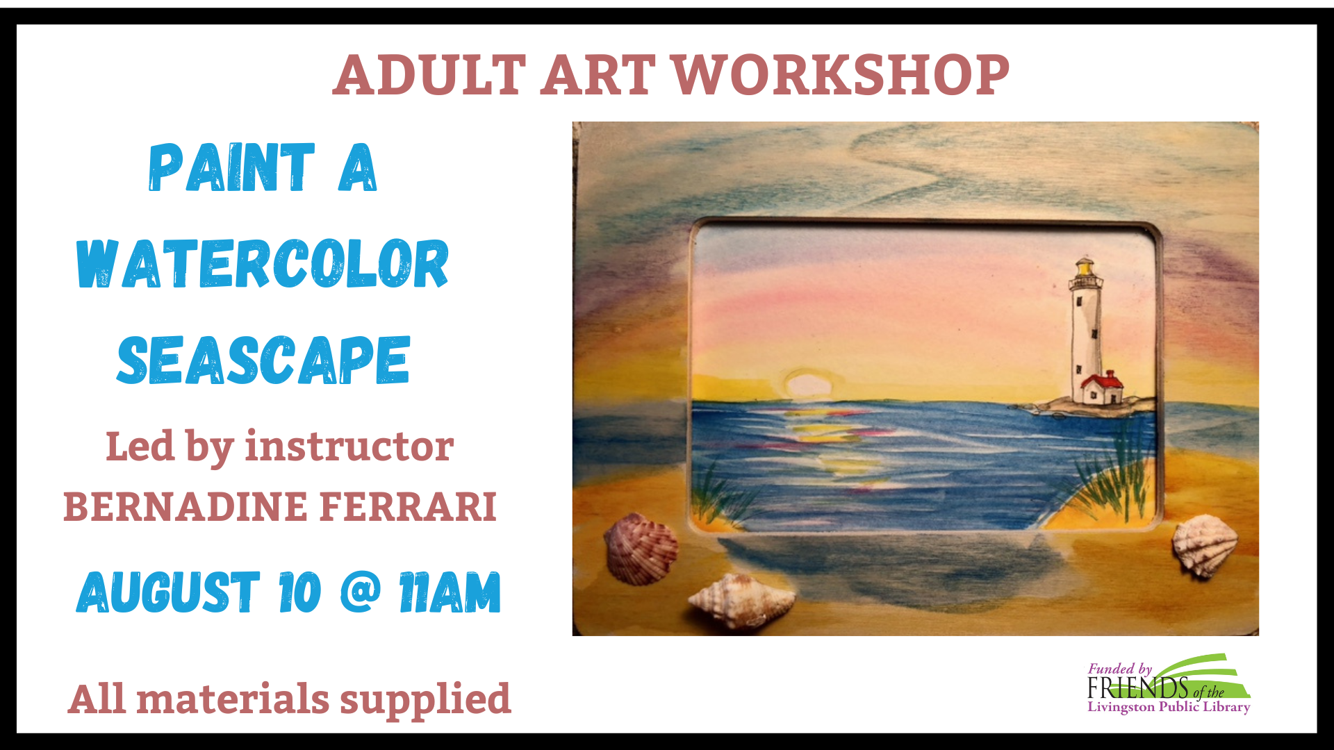 Watercolor seascape art workshop