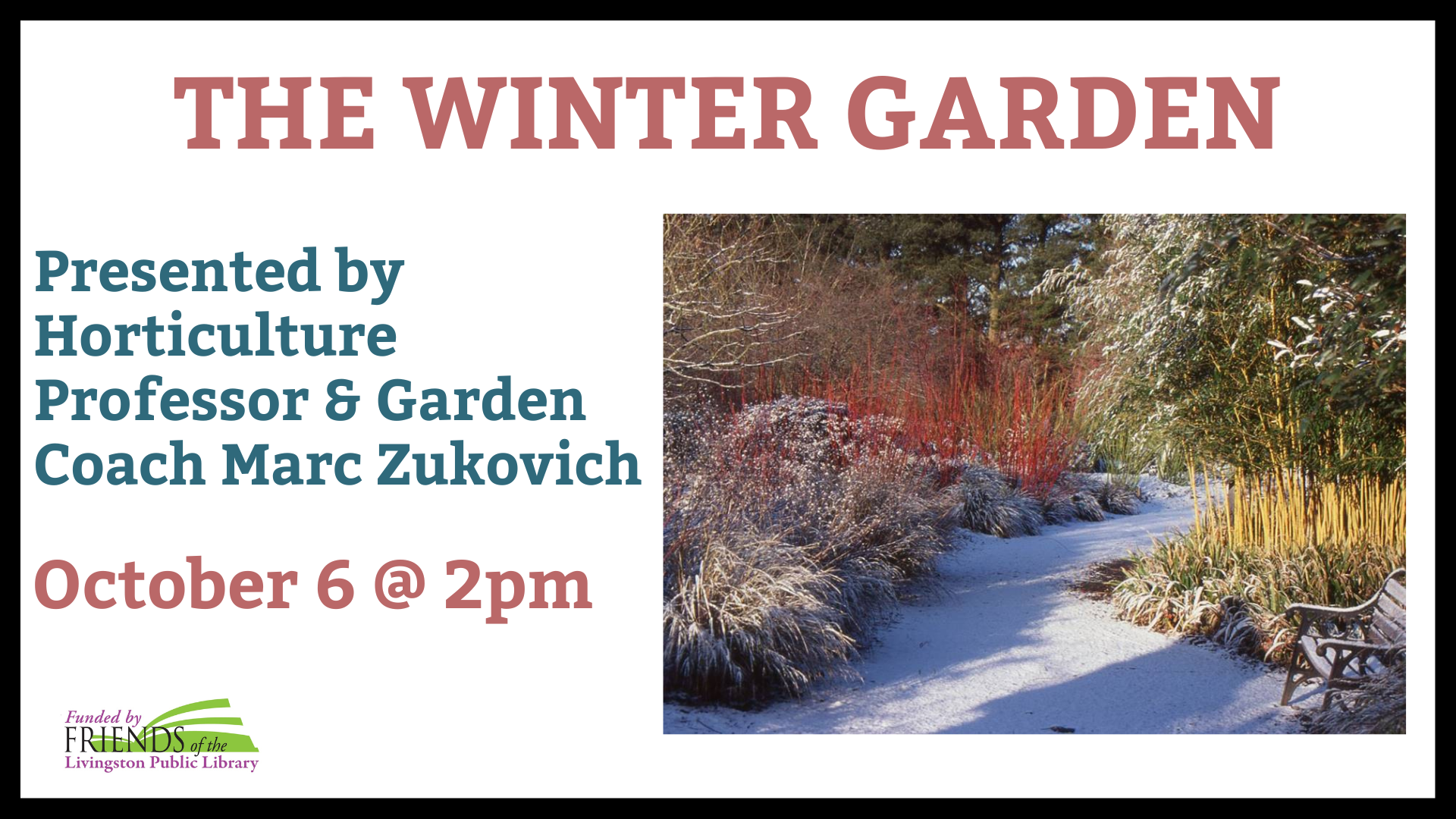 The Garden in Winter by Marc Zukovich