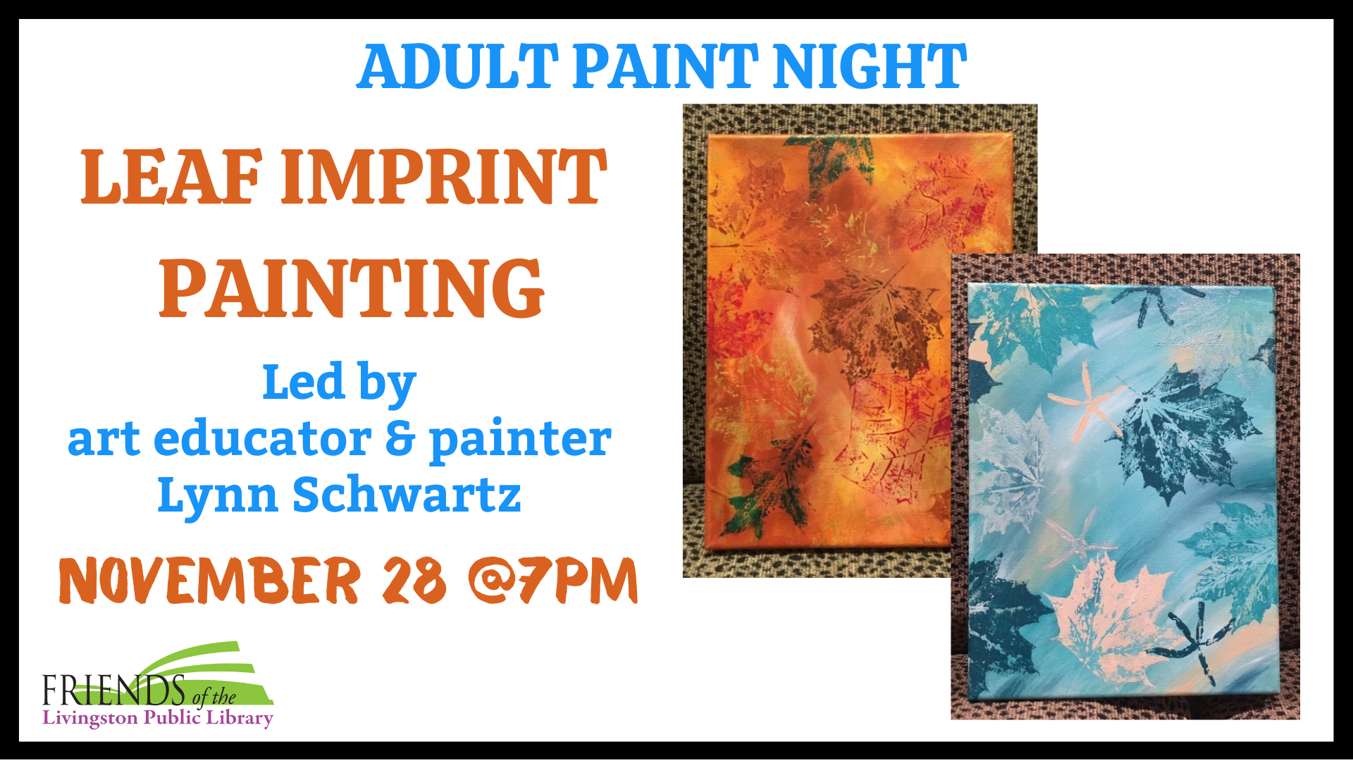 Adult Paint Night: Leaf Imprint Painting
