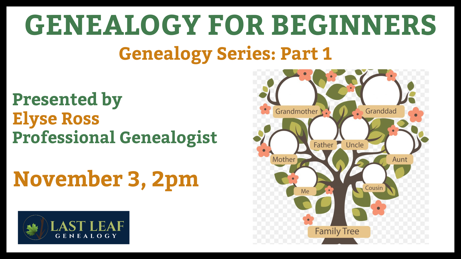 Genealogy for Beginners with Elyse