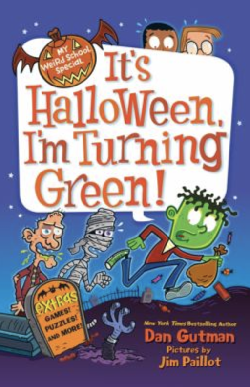 Image of the book cover It's Halloween I'm Turning Green and various Halloween characters