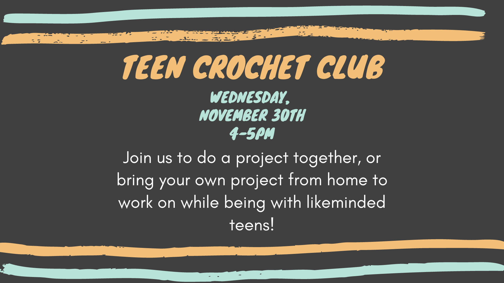 Teen Crochet Club Calendar picture