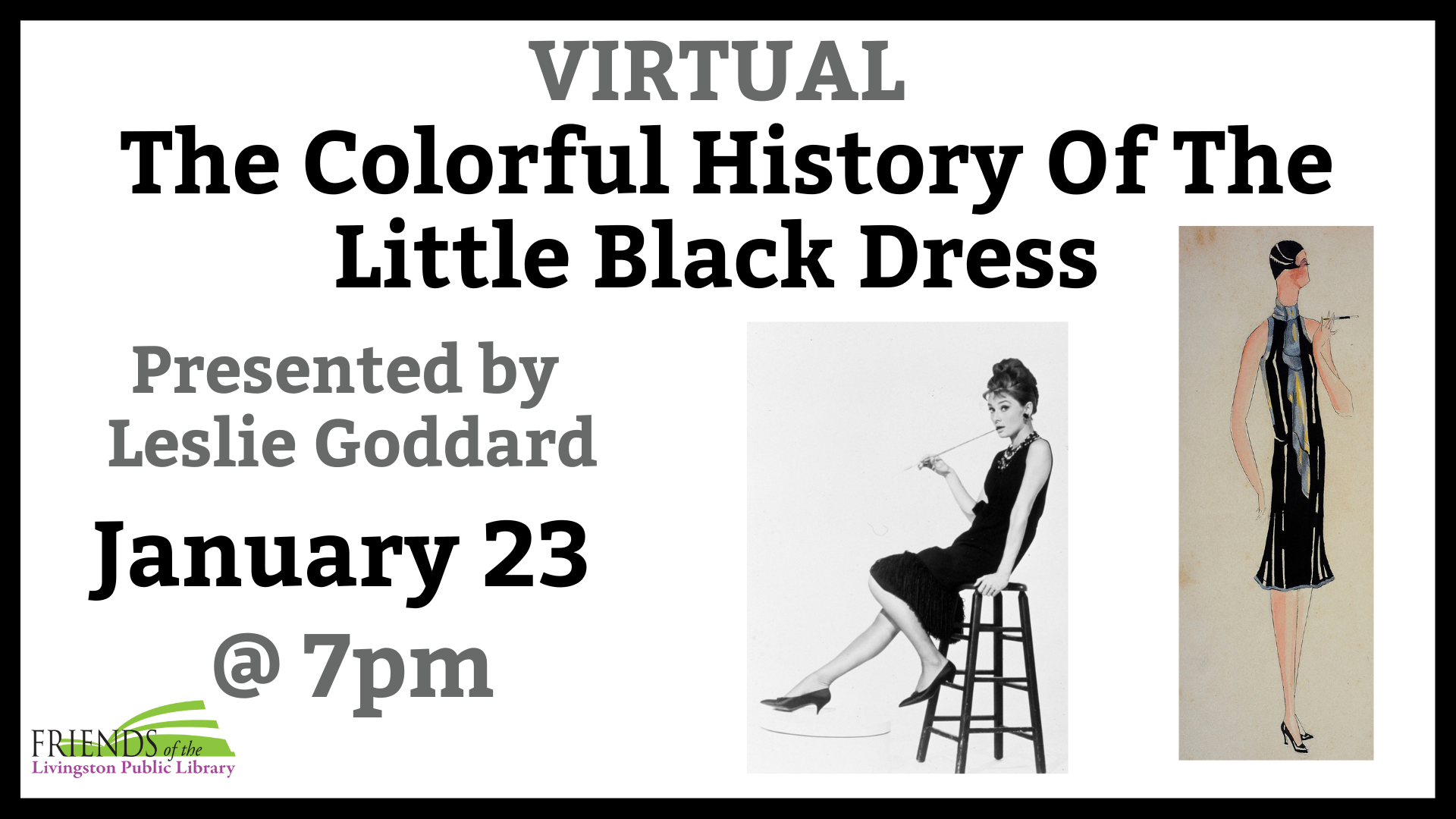 History of the Little Black Dress --On Zoom with Leslie Goddard