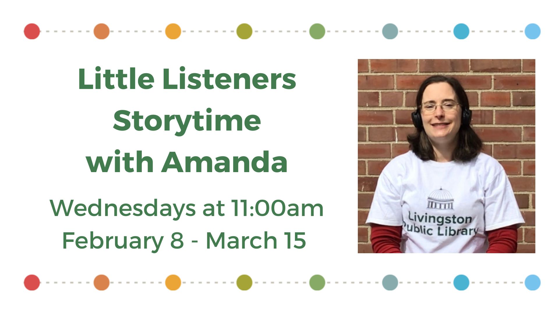 Storytime with Amanda Feb and March morning