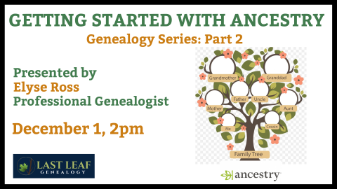 Ancestry basics with Elyse Ross