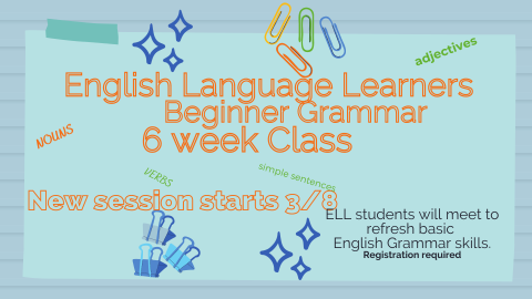 English Language Learners Basic Grammar Class