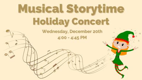 Banner advertising our Musical Storytime holiday concert