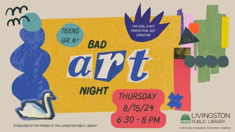 Collage artwork. Teen Bad Art Night. the goal is not perfection, just creation!