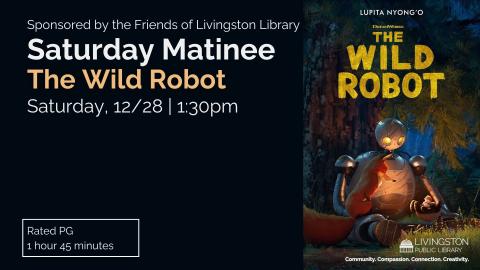 Banner advertising our screening of THE WILD ROBOT