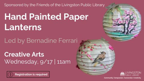 Adult art workshop: Hand Painted Paper Lanterns