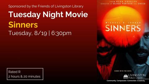 Banner advertising our screening of SINNERS