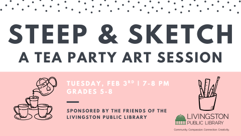 steep and sketch a tea party art session