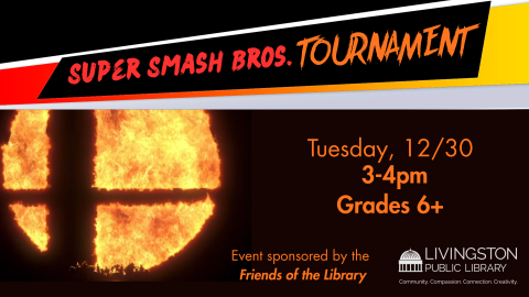 Super Smash Brothers tournament with logo