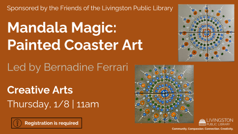 Art Workshop for Adults: Mandala Painted Coasters