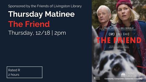 Banner advertising our screening of THE FRIEND