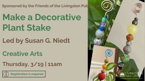 Adult Art Workshop: Make a Decorative Plant Stake