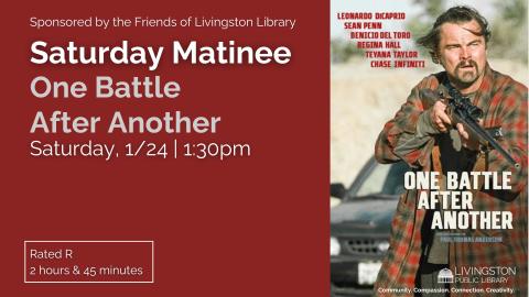 Banner advertising our screening of ONE BATTLE AFTER ANOTHER