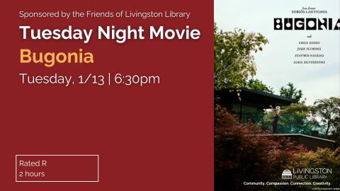 Banner advertising our screening of BUGONIA