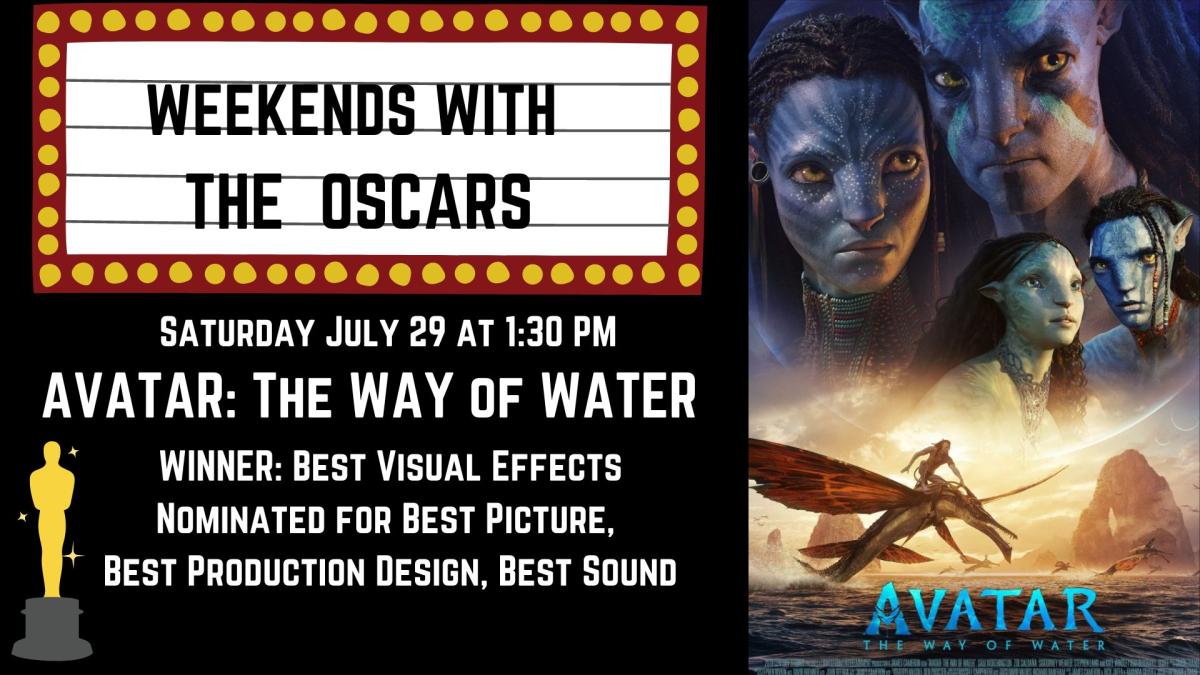 Banner advertising our screening of AVATAR: THE WAY OF WATER