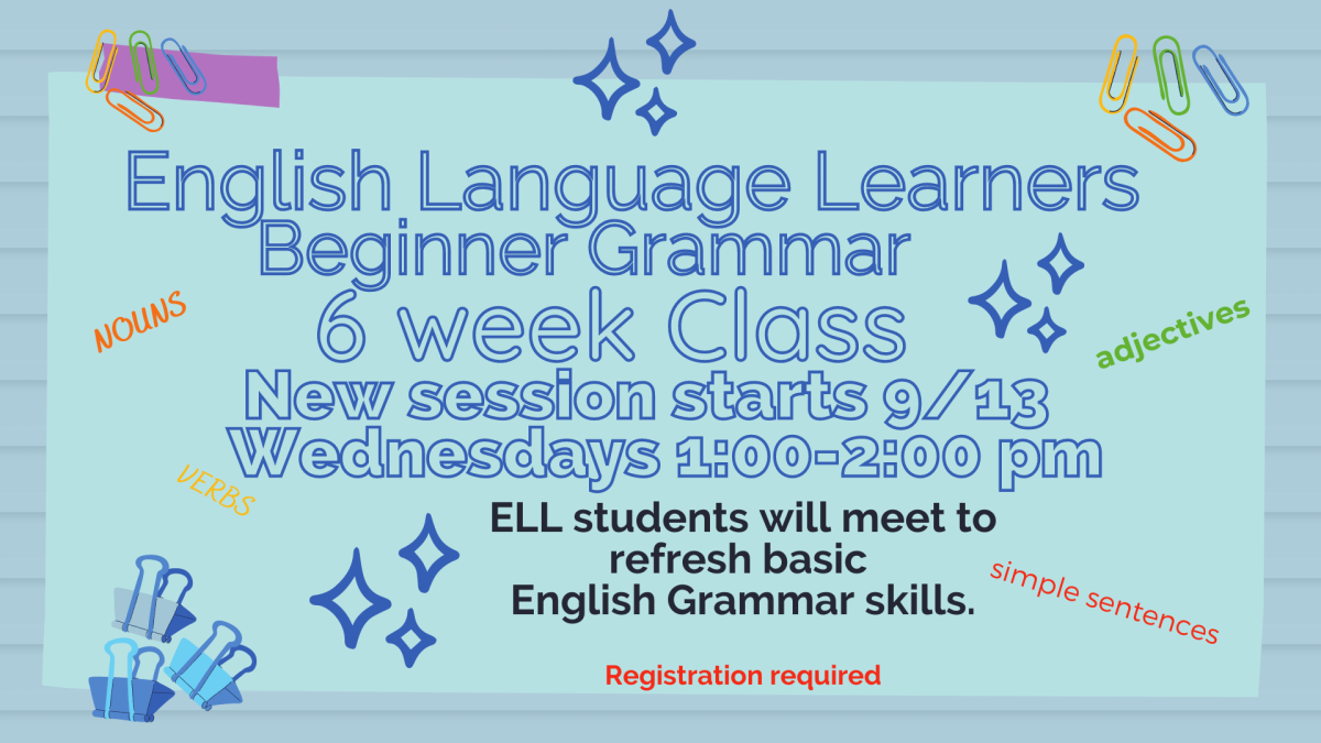 ELL Beginner English Grammar Class