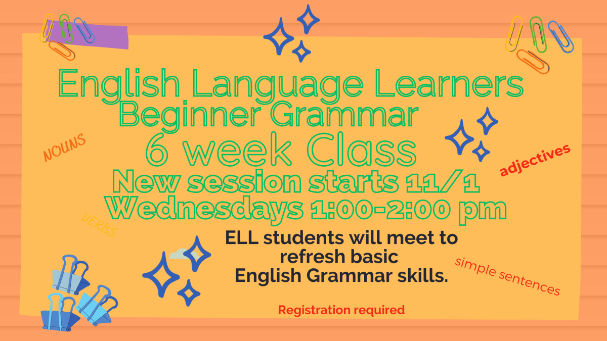 ELL Beginner English Grammar Class