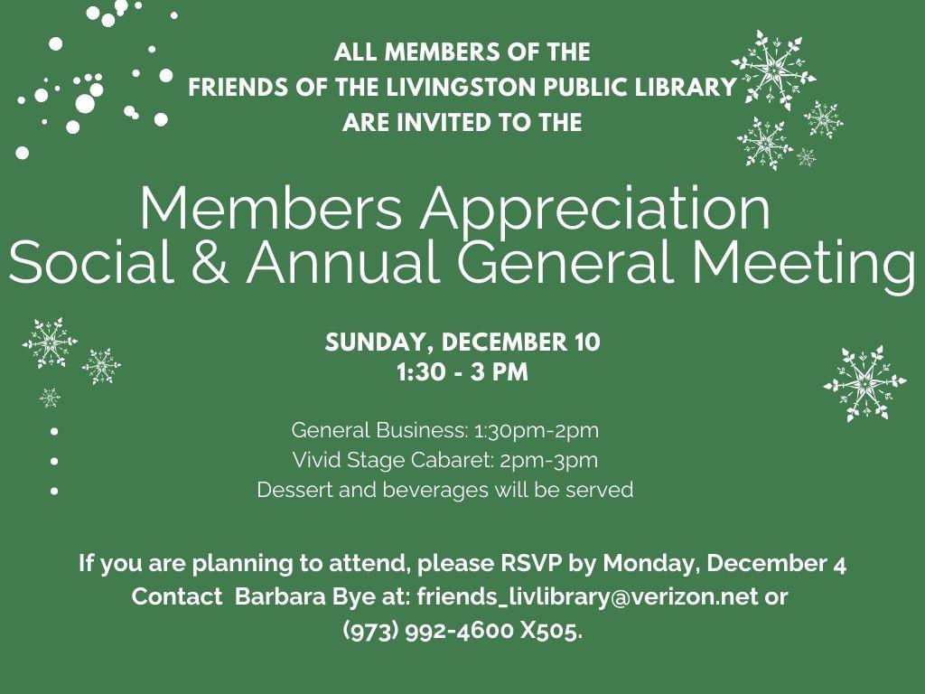 Friends Annual Membership Social 2023