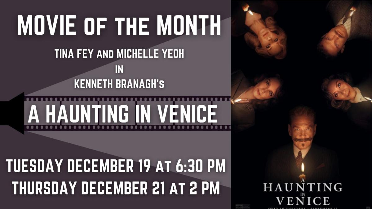 Banner advertising our screening of A HAUNTING IN VENICE