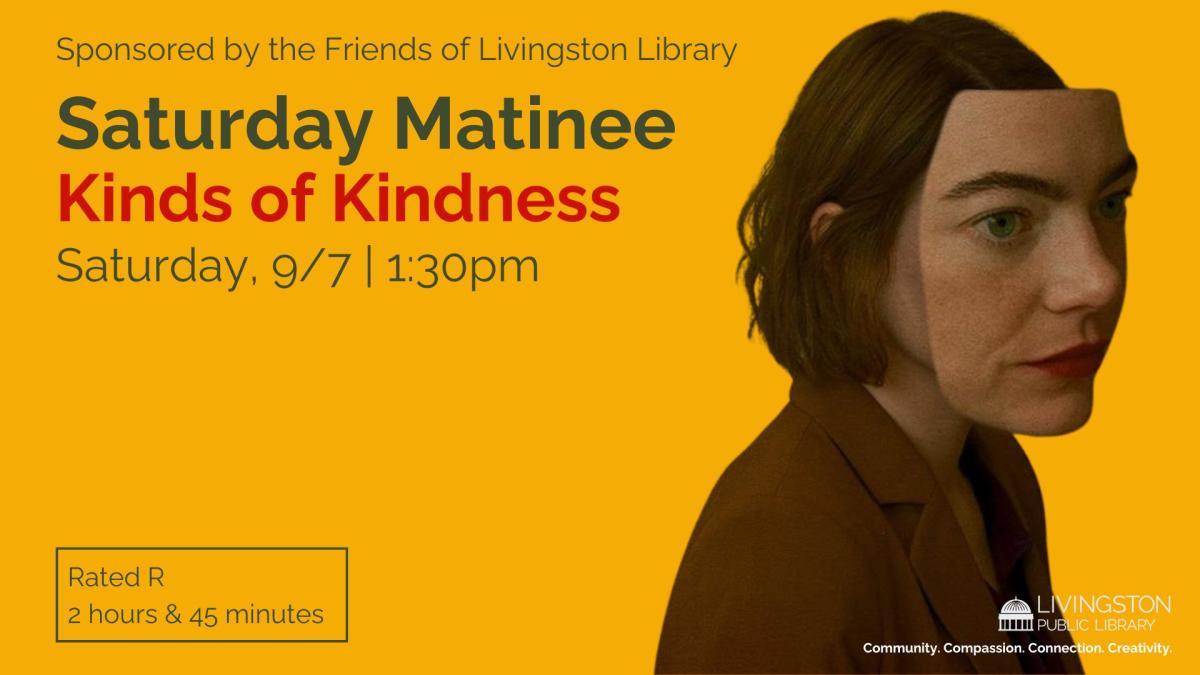 Banner advertising our screening of KINDS OF KINDNESS