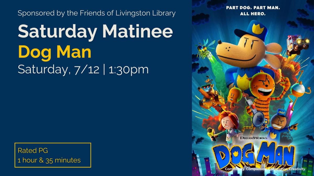 Banner advertising our screening of DOG MAN