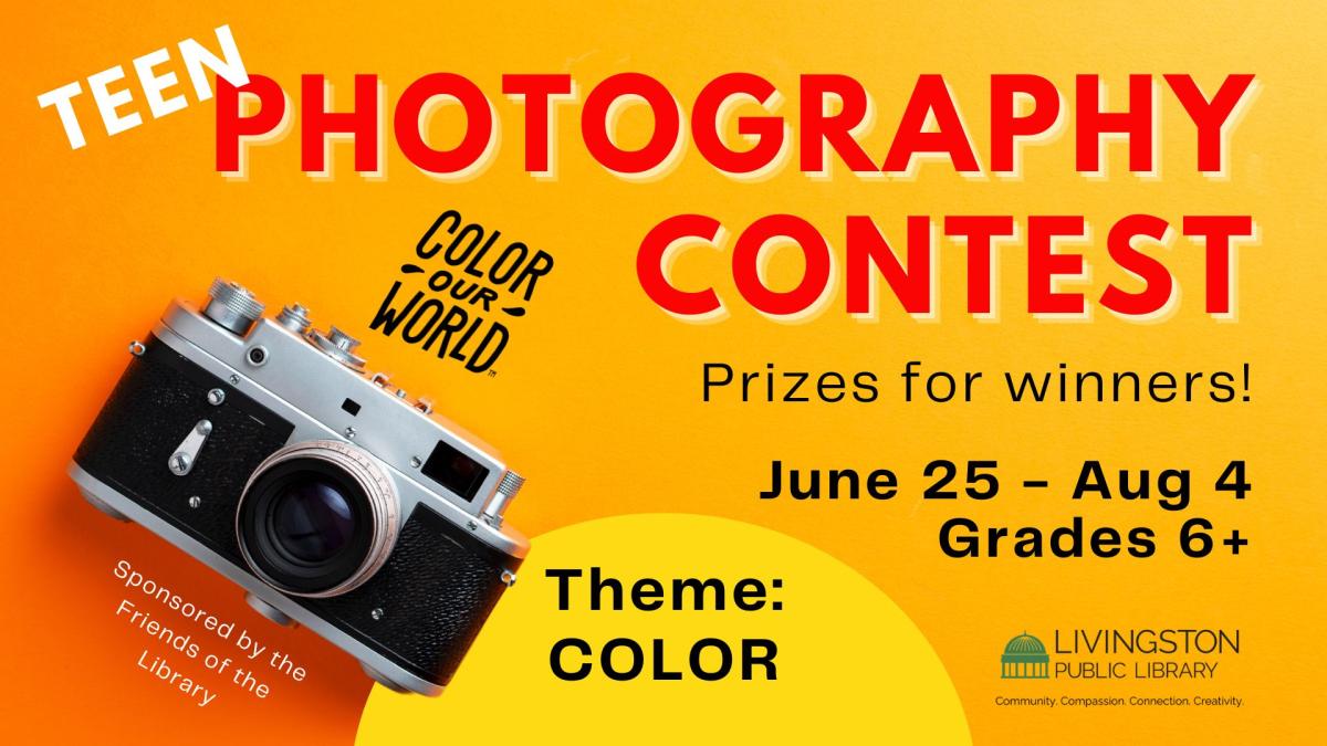 Orange background, older style camera. Orange black and white text throughout.