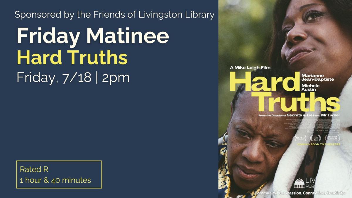 Banner advertising our screening of HARD TRUTHS