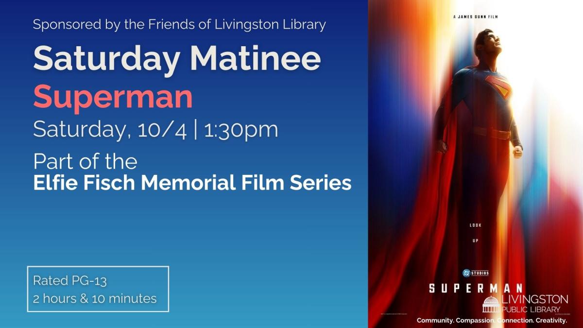 Banner advertising our screening of SUPERMAN